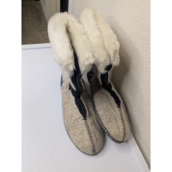 SOREL Womens Size 10 Premium Innerboot Winter Snow Boot Liner Replacements Ivory - Picture 2 of 6